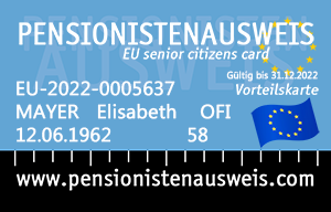 Pensionistenausweis Vorteilskarte